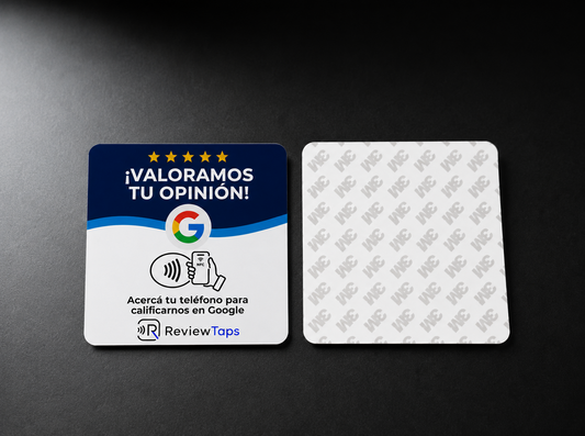 Placa NFC ReviewTaps - ¡Valoramos tu opinión!